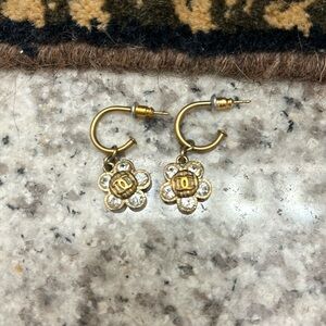 COSTUME JEWELRY Crystal CC dangle drop earrings Vintage